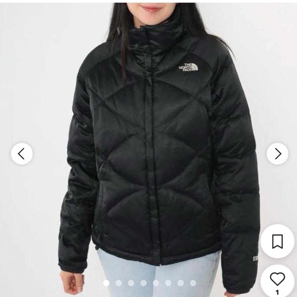 The North Face 550 fill power puffer jacket black size XL